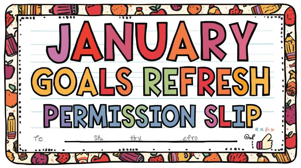 January Goals Refresh Permission Slip